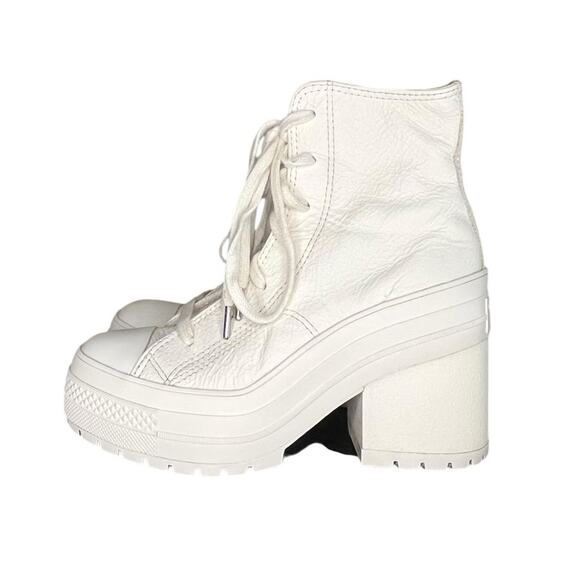 Converse Shoes - Womens Converse Chuck 70 De Luxe Heel Leather Sneakers Size 5.5 Cream